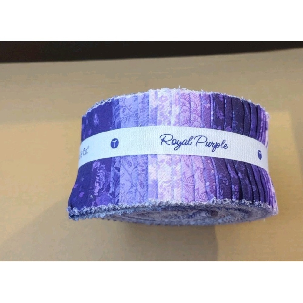 Tinyspool & Co. Jelly Roll Fabric Strips for 2.5 Inches, Royal Purple